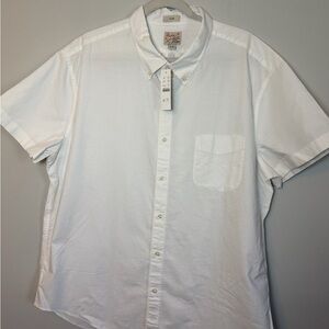 J crew men's broken in Oxford white button down XXL NWT